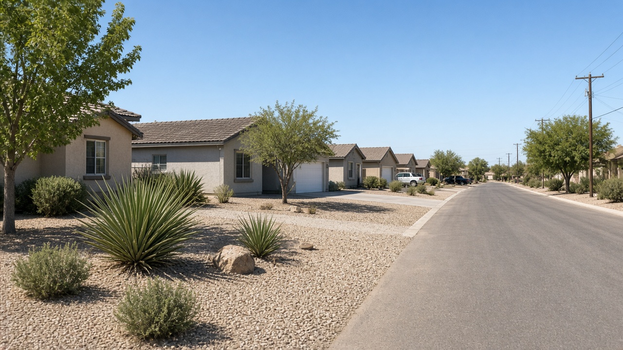 El Mirage West Valley residential street and homes