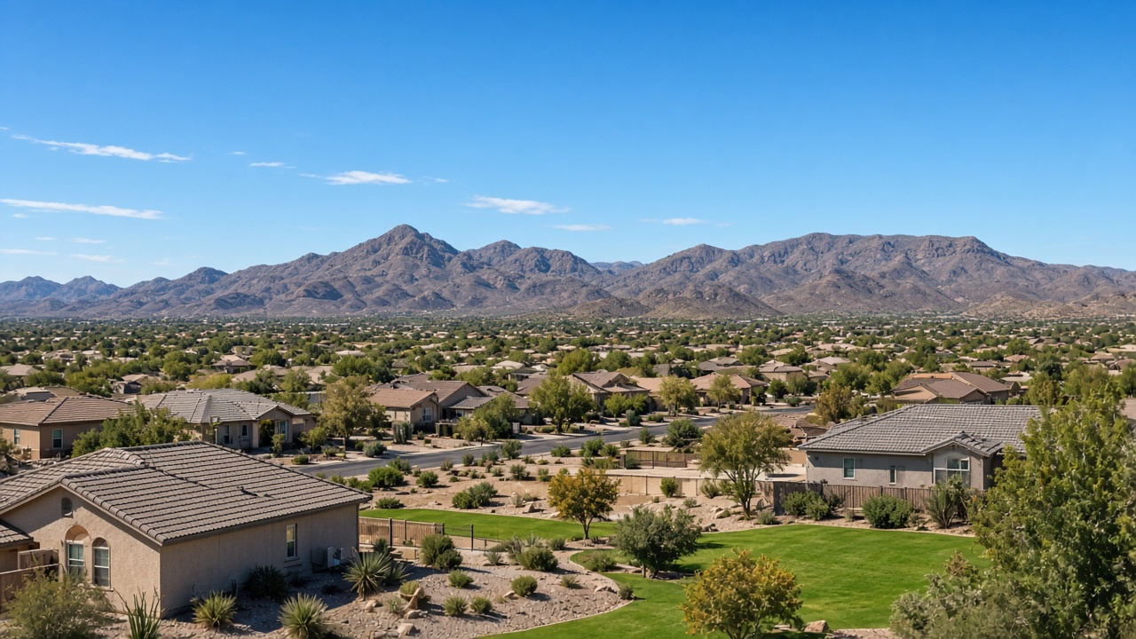 Peoria Arizona foothills residential community setting