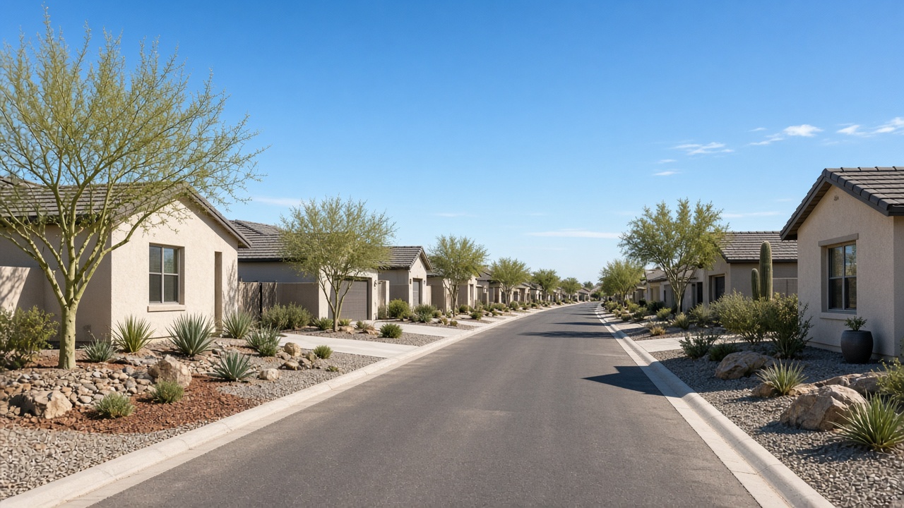 Surprise Arizona suburban neighborhood homes